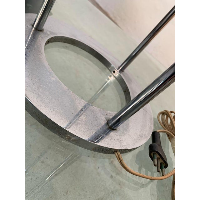 Table Lamps with Chromed Tubular and Methacrylate attributed to Paul Mayen for Habitat, 1970s, Set of 2 For Sale - Image 9 of 10