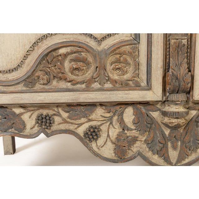 Antique French Painted Armoire in Wood, 1700s For Sale - Image 12 of 18