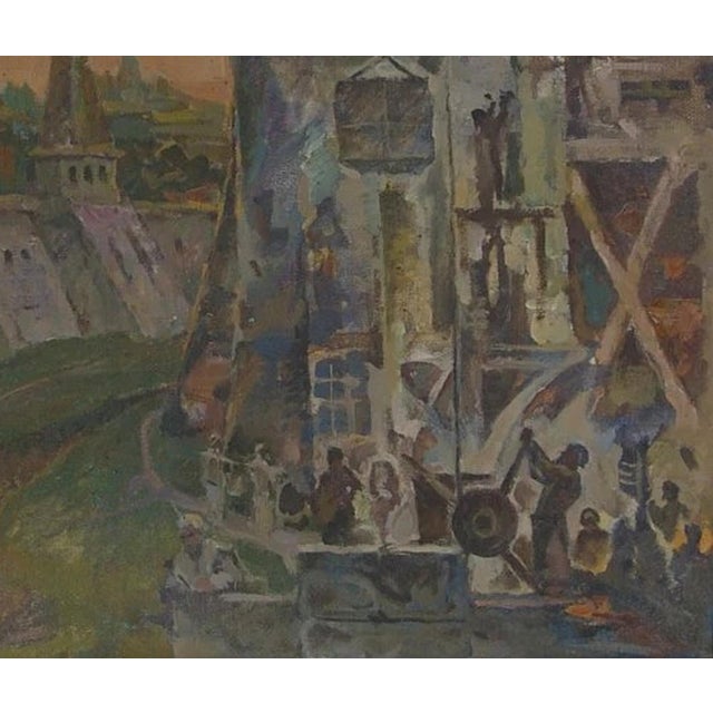 Antique Monumentscastles Architectural Monuments Oil Painting Original Soviet Art Ukrainian Artist Gorbachchenko A. 75-90 For Sale - Image 6 of 6