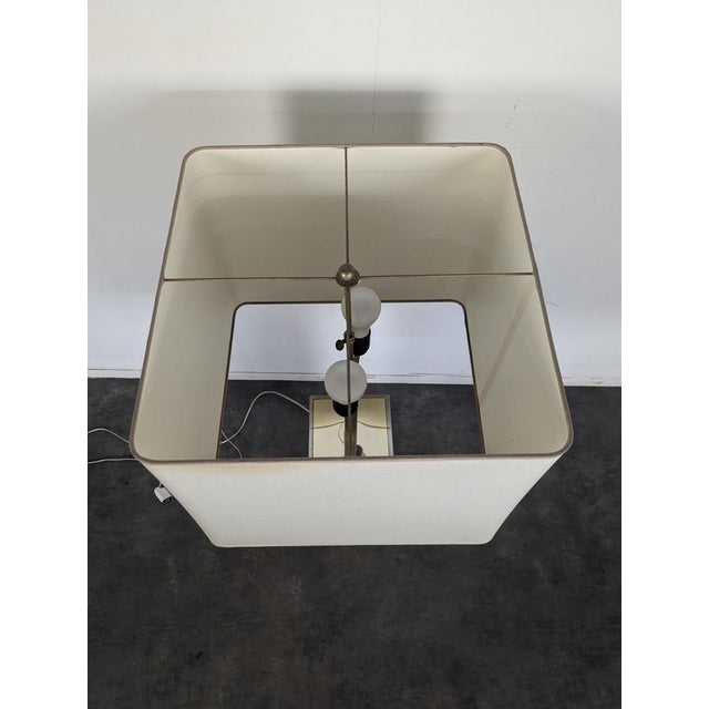 French White Lacquered Table Lamp from Maison Romeo For Sale - Image 3 of 7