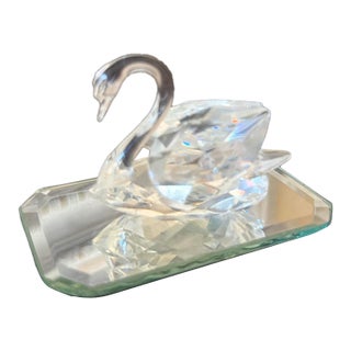 1980s Swarovski Crystal Swan For Sale