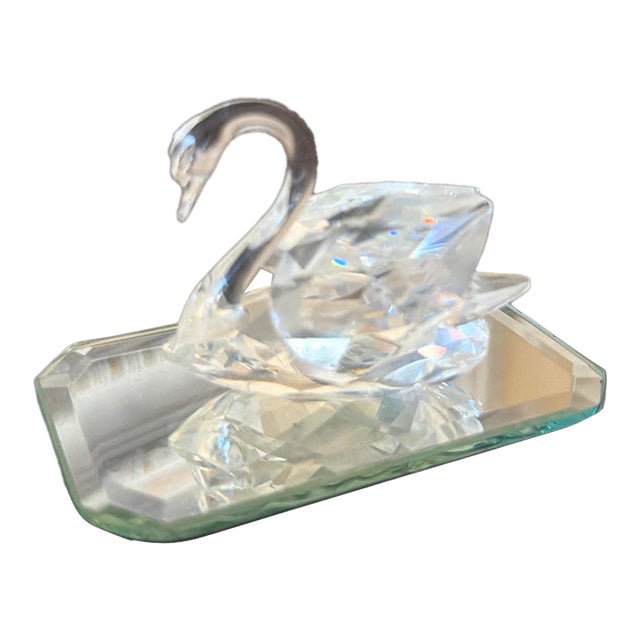 1980s Swarovski Crystal Swan For Sale