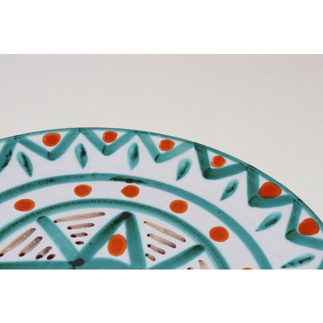Ceramic Vintage French Vallauris Ceramic Plate With Geometric Pattern by Antoine Fazio For Sale - Image 7 of 8