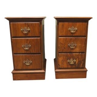 Art Deco Walnut Bedside Chests of Drawers, 1930, Set of 2 For Sale