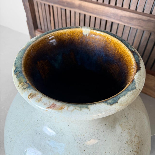 Large Japanese Tsubo Storage Jar in Stoneware, 1950s For Sale - Image 4 of 13