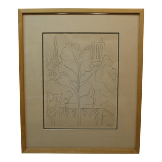 Matisse Etching of Church & Trees For Sale