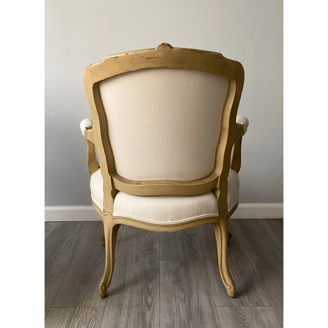 French Louis XV-Style Petite Armchairs- a Pair For Sale - Image 4 of 8