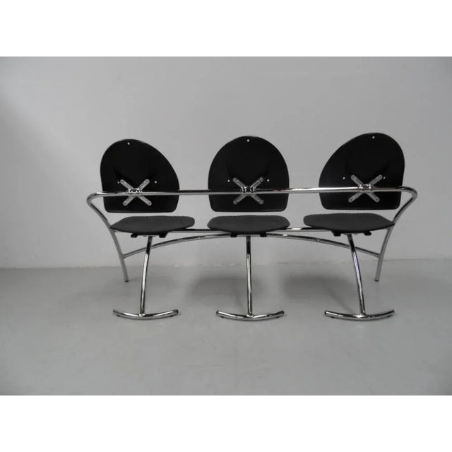 Vintage Design Waiting Room Bench by Gazarro, 1980s For Sale - Image 4 of 8