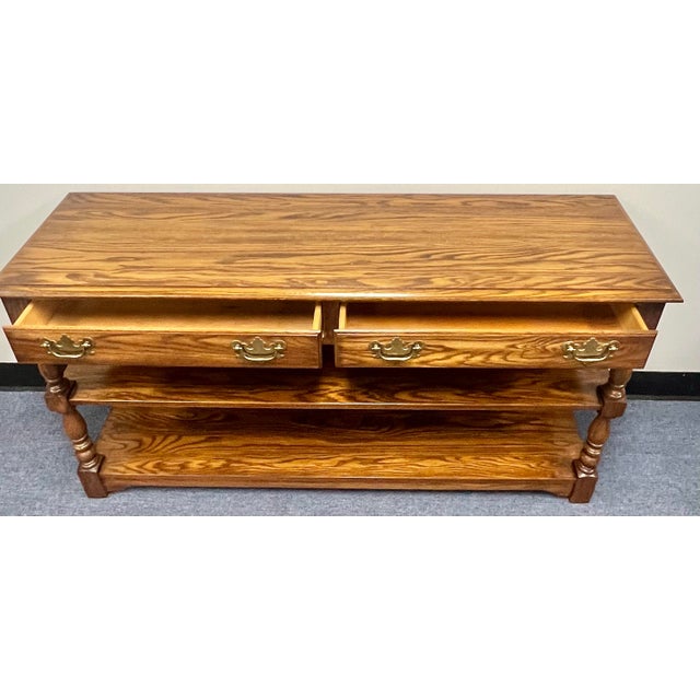 Wood Pennsylvania House Traditional Oak Sofa Table For Sale - Image 7 of 12