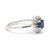Stones: sapphire, 1 stone round 5.1 mm approximately .60 carat diamonds, 14 stones round brilliant 1.5 mm approximately...
