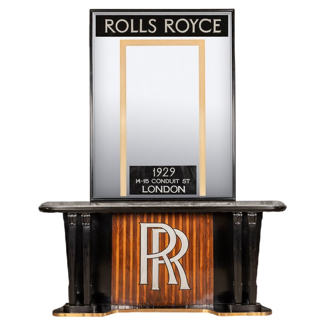 20th Century Retail Mirror & Console Table from Rolls Royce, 1930s For Sale