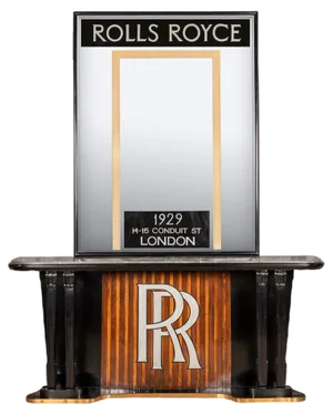 20th Century Retail Mirror & Console Table from Rolls Royce, 1930s