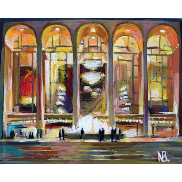 "Lincoln Center Opera Night" Nyc Contemporary Acrylic Painting by Natalia Bessonova For Sale
