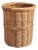 Vintage Boho Natural Wicker Wastepaper Basket For Sale