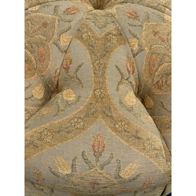 Pearson French Abusson Style Upholstered Skirted Ottoman by Pearson For Sale - Image 4 of 9