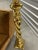 1970s Solid Brass Triple Helix Floor Lamp For Sale - Image 4 of 5