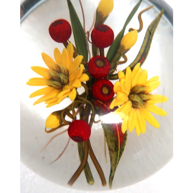 Chris Buzzini (American B. 1949) -One of a Kind Magnificent Paperweight From the Widely Acclaimed Glass Artist Extraordinaire For Sale - Image 4 of 18