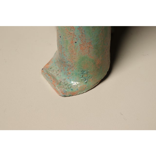 Ceramic Free-Form Raku-Glazed Studio Pottery Sculpture, 1990s For Sale - Image 7 of 9