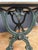 Antique White French Bistro or Conservatory Table With Marble Top Over Cast Iron Base For Sale - Image 8 of 10