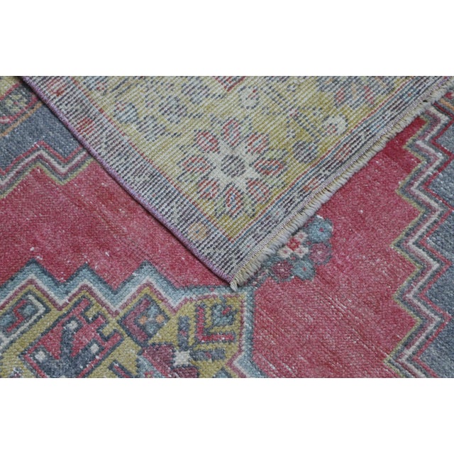 1960s Bohemian Style Hand Knotted Red Oushak Rug For Sale - Image 9 of 10