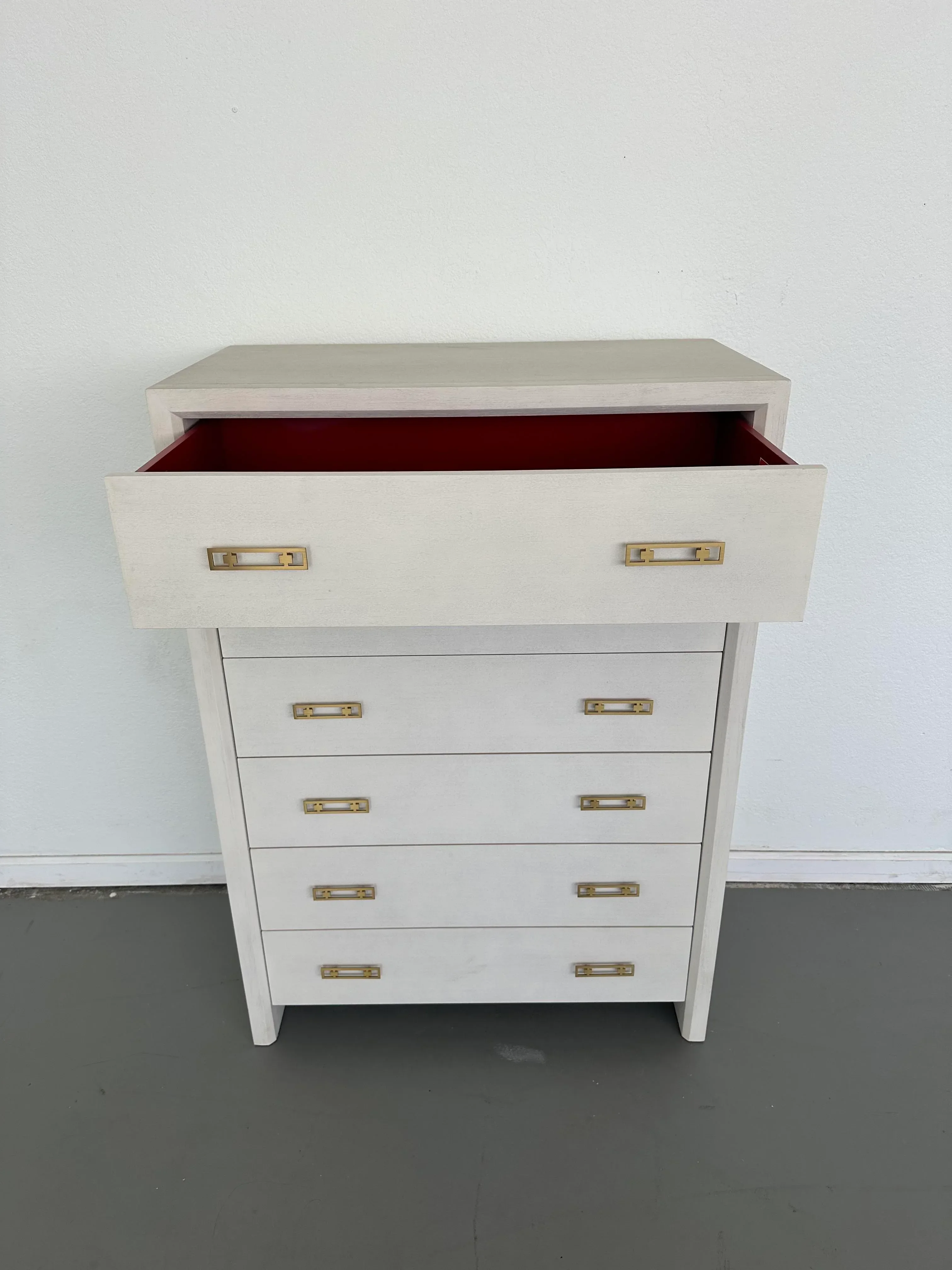mitchell gold malibu dresser Alton 6 Drawer Dresser-Polished Nickel and White Acrylic  The Furniture  Guild