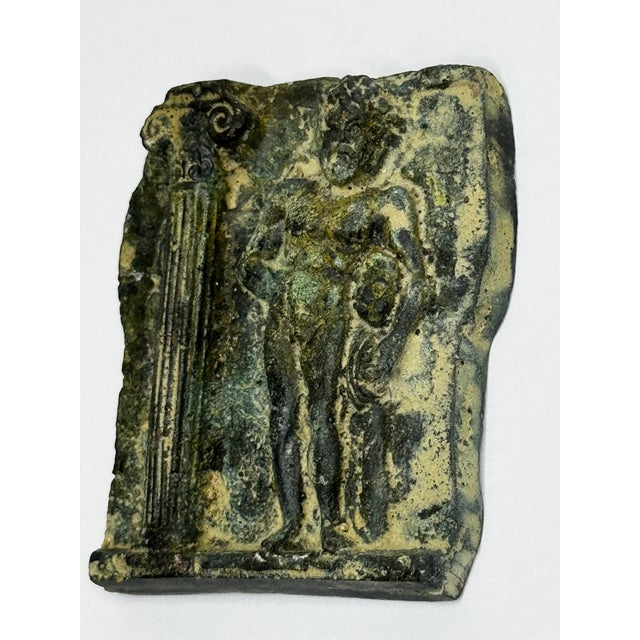 Metal Antique Historic Classical Mythology Roman Bronze Plaque Mount Depicting Hercules (Heracles) For Sale - Image 7 of 18
