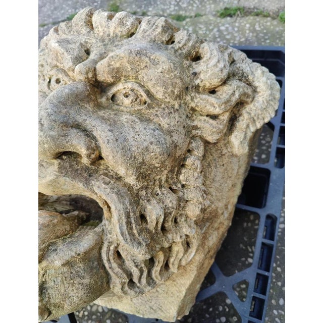 20th Century Mask with Marble Keystone For Sale - Image 5 of 11