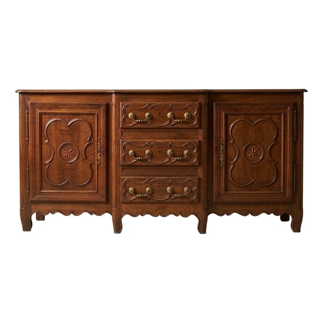 Antique French Country Wood Sideboard, 1850 For Sale