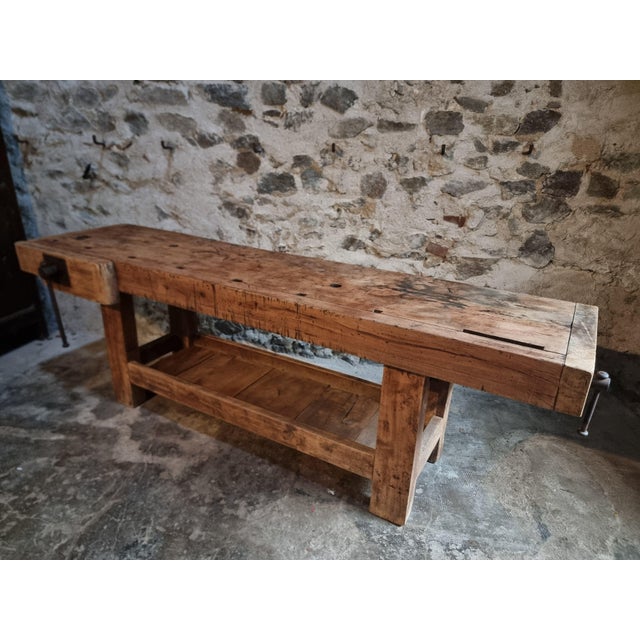 Antique Beechwood Workbench, France, 1890s For Sale - Image 15 of 18