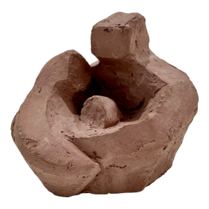Larry Mohr Terracotta Abstract Family Sculpture Signed From Artist Estate