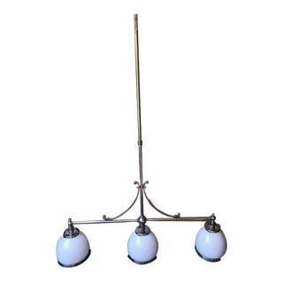 E.F. Chapman Collection Sloane Brushed Nickel Island Pendant For Sale