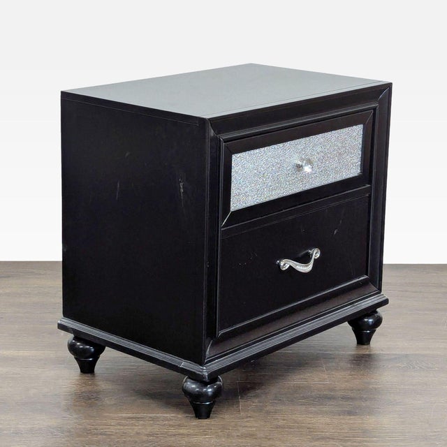 Metallic acrylic drawer front and facetted crystal hardware. Brand: Coaster. Original Price: $239. Dimensions (in): 27W x...