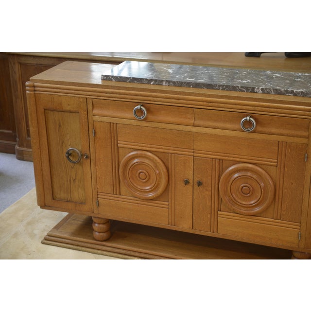 Oak Buffet in the style of Charles Dudouyt, 1930s For Sale - Image 13 of 14