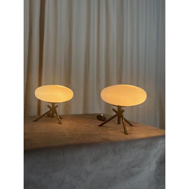 Black Vintage Bedside Lamps from Stilnovo, 1950s, Set of 2 For Sale - Image 8 of 13