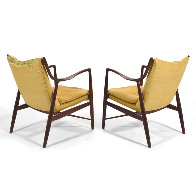 1950s Pair of Finn Juhl #45 Chairs by Baker For Sale - Image 5 of 9