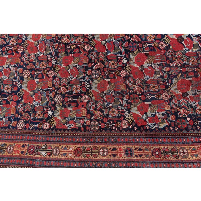 Textile Antique Persian Afshar Rug For Sale - Image 7 of 10