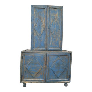 19th-Century Primitive Cabinet For Sale