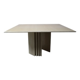 Travertine Dining Table with Sculptural Base, Italy, 1960s For Sale