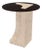 Edge Side Table in Travertino Marble and Dark Oak by Ferriano Sbolgi for Collector Studio For Sale