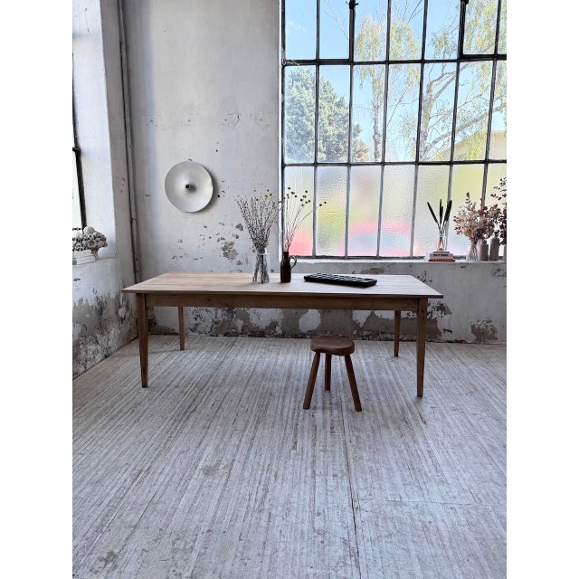 1970s Vintage Farm Table in Cherry Wood, 1970s For Sale - Image 5 of 18