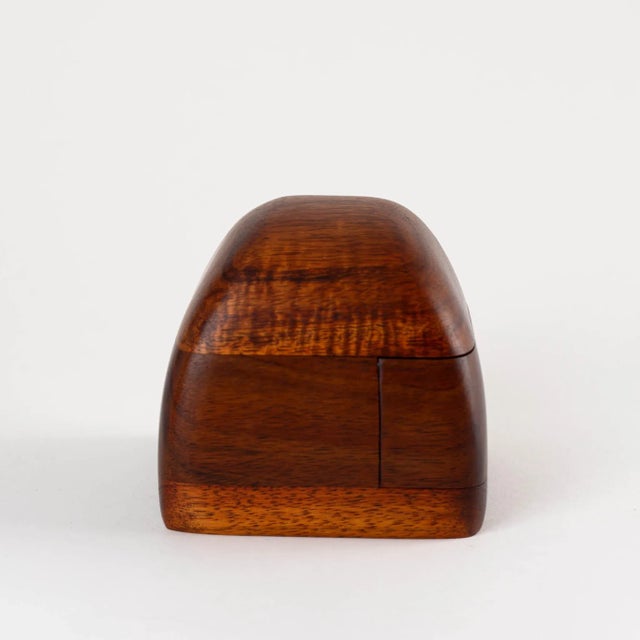 Brown Vintage Carved Wood Sculptural Puzzle Jewelry Box For Sale - Image 8 of 12