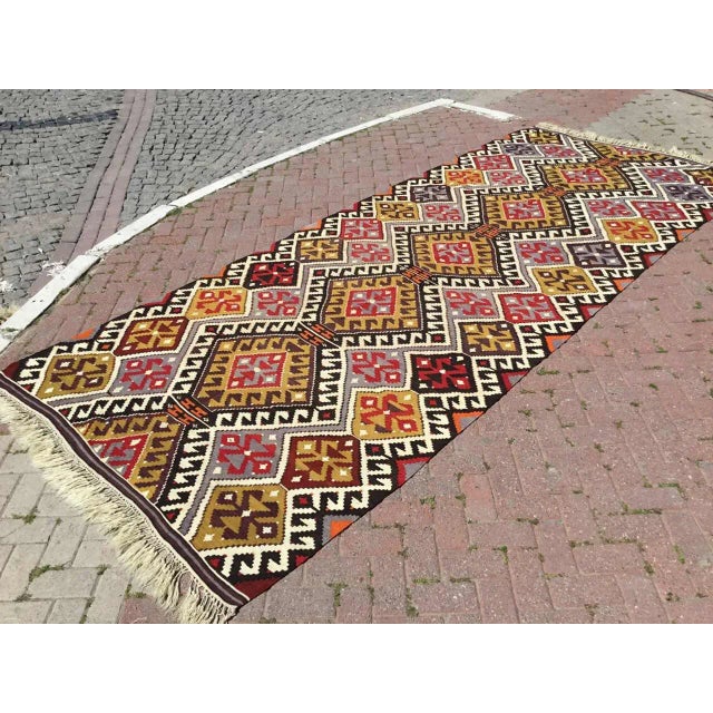 Vintage Turkish Kilim Runner - 67" X 161" For Sale - Image 10 of 10