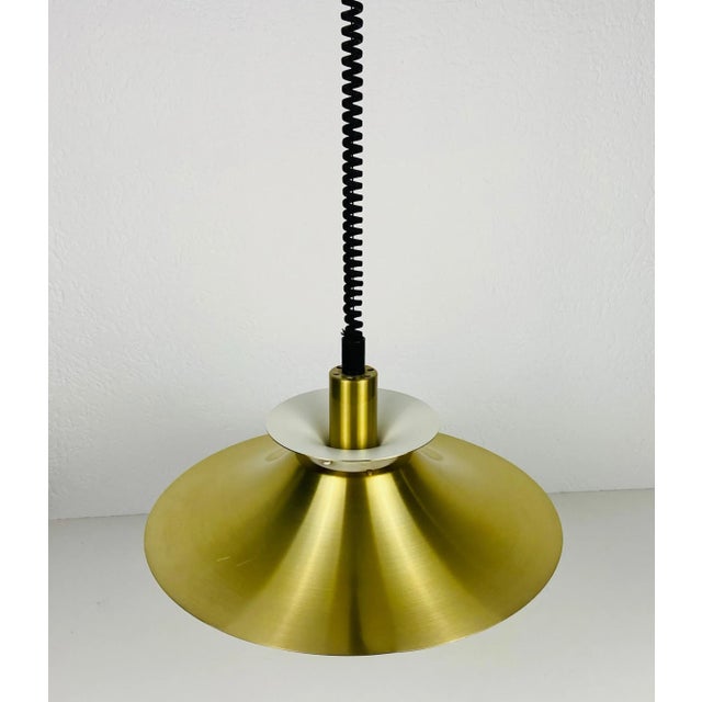 Danish Brass and Metal Pendant Lamp, 1960s For Sale - Image 4 of 13