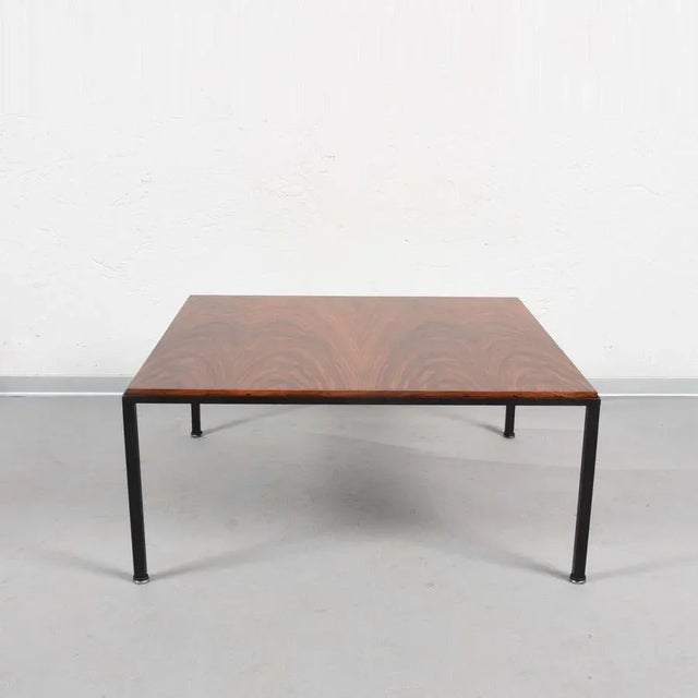 Mid-Century Italian Square Wood and Iron Coffee Table, 1960s For Sale - Image 9 of 18