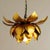 Metal Vintage 1970's Italian Gilt Metal Lotus Flower Pendant/ Chandelier/ Ceiling Fixtures a - Pair For Sale - Image 7 of 8