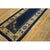 Navy Blue Classic Greek Key Antique Peking Chinese Knotted Hallway Runner Rug For Sale - Image 10 of 10