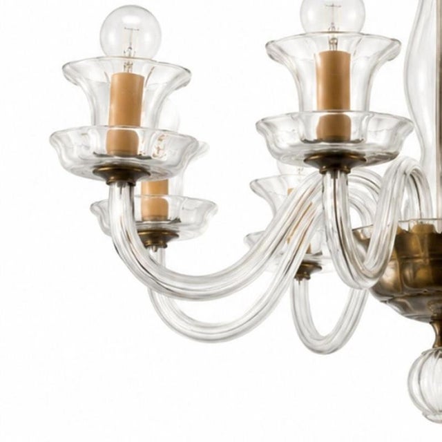 20th Century Italian Murano Glass Chandelier For Sale - Image 3 of 6