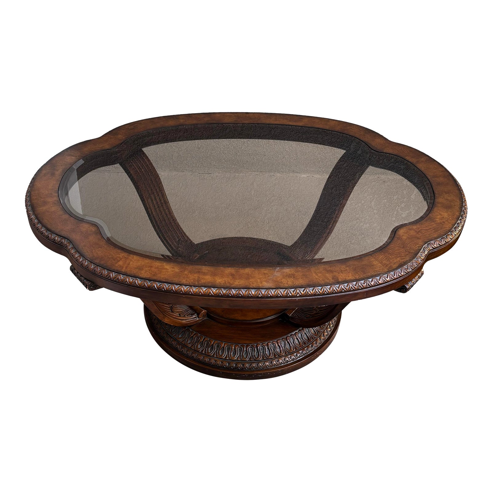 Drexel Heritage Talavera Oval Cocktail/Coffee Table – Glass Top