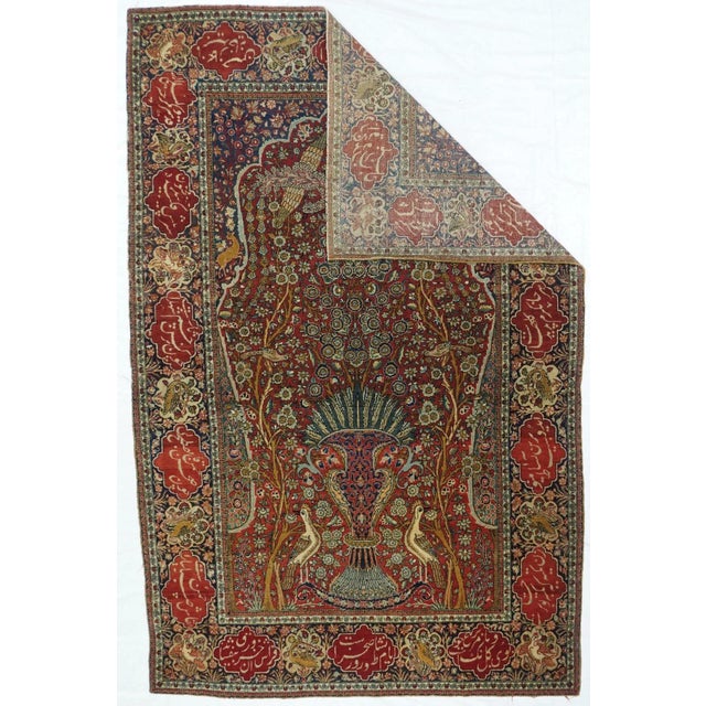 Traditional Antique Mohtasham Kashan Rug 4'6'' X 6'10'' For Sale - Image 3 of 10