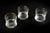 Set of three vintage glasses realized in Europe the half of 20th century. A beautiful set of three glasses with gilded edges.
